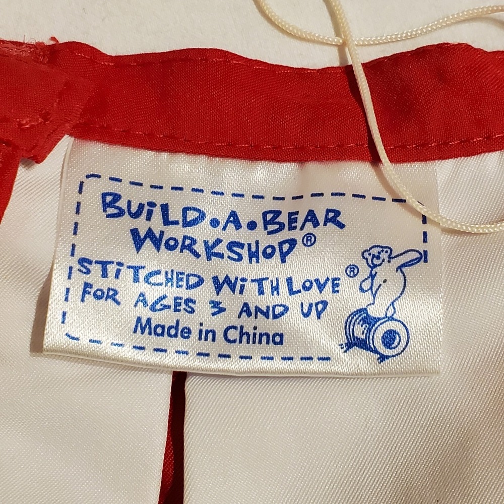 Build a Bear Cheer 2 Pc Red White Skirt‎ Top Clothes Dress Up Play BABW - Picture 4 of 16